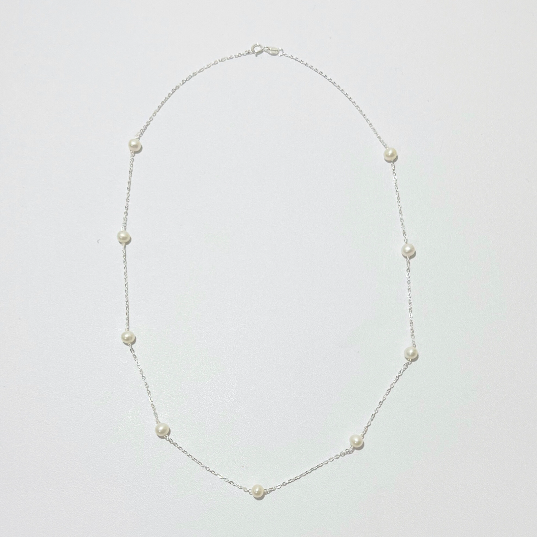 Anne 92.5 Sterling Silver Station Necklace