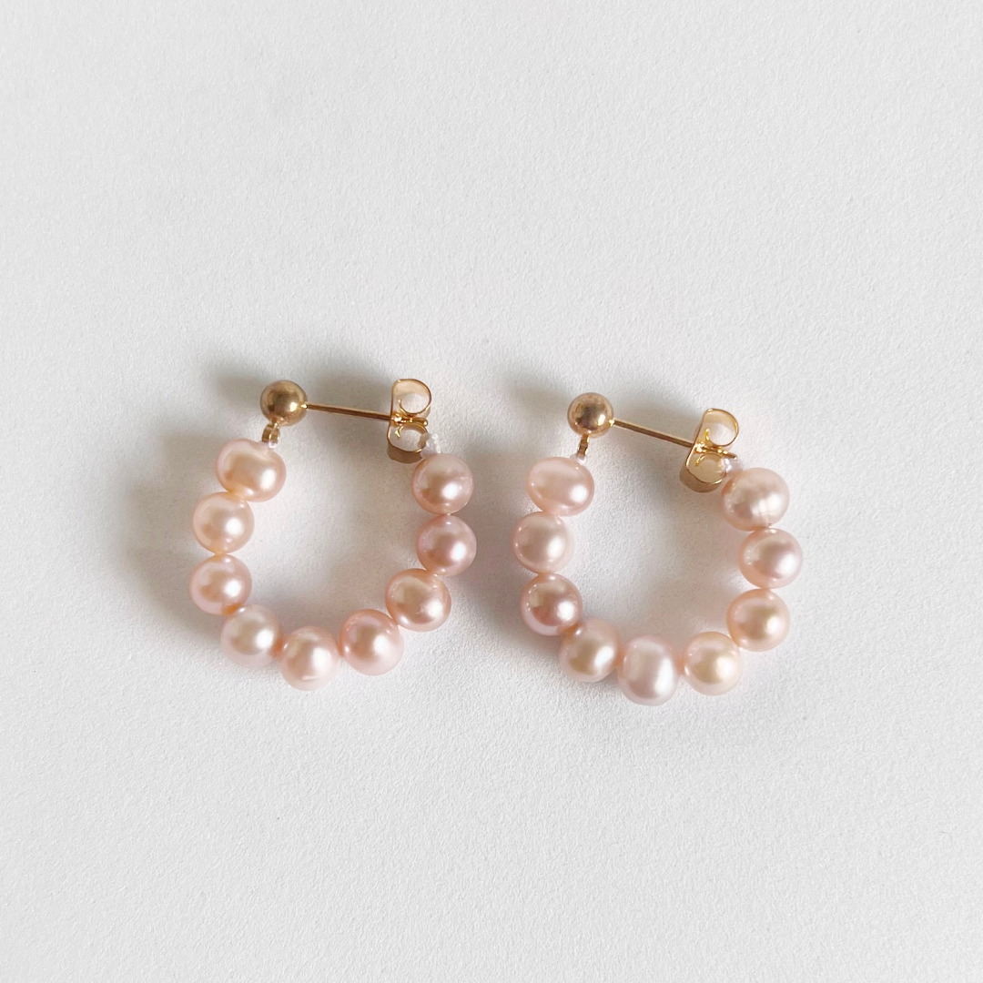 Jehan Pearl Loop Earrings