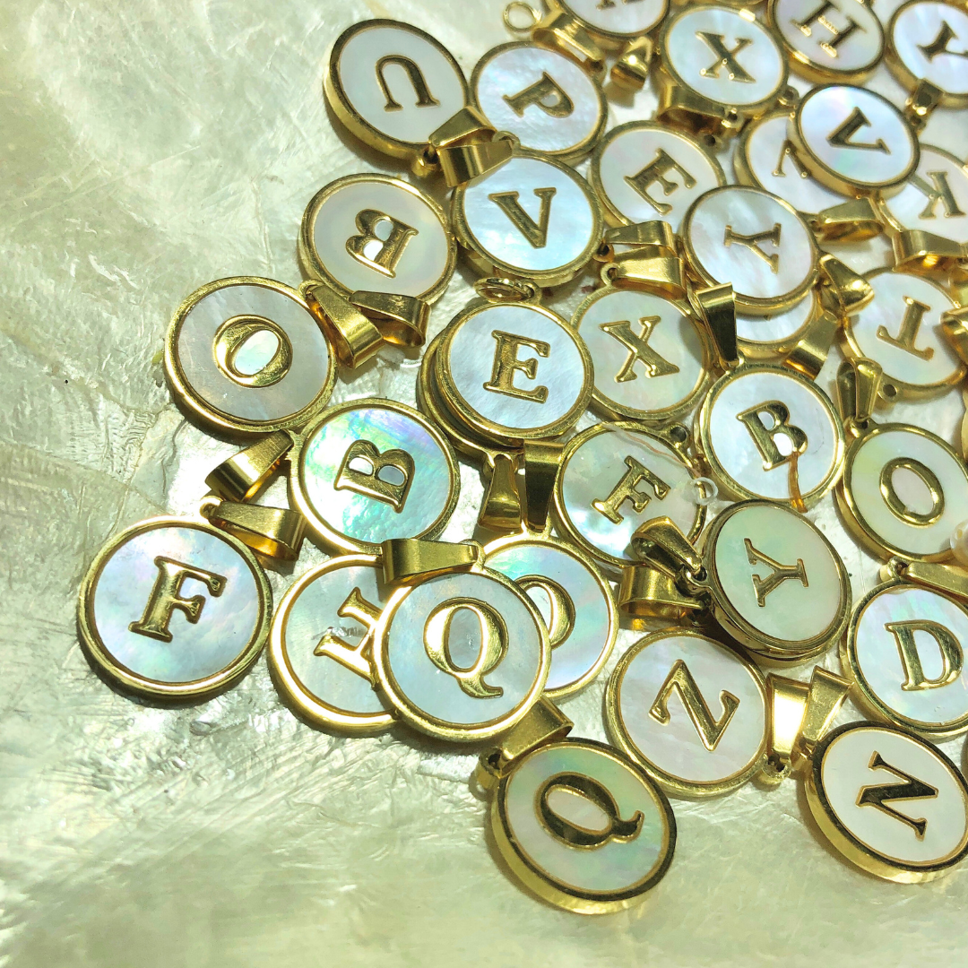 Mother of Pearl Initial Pendant (LIMITED STOCKS)