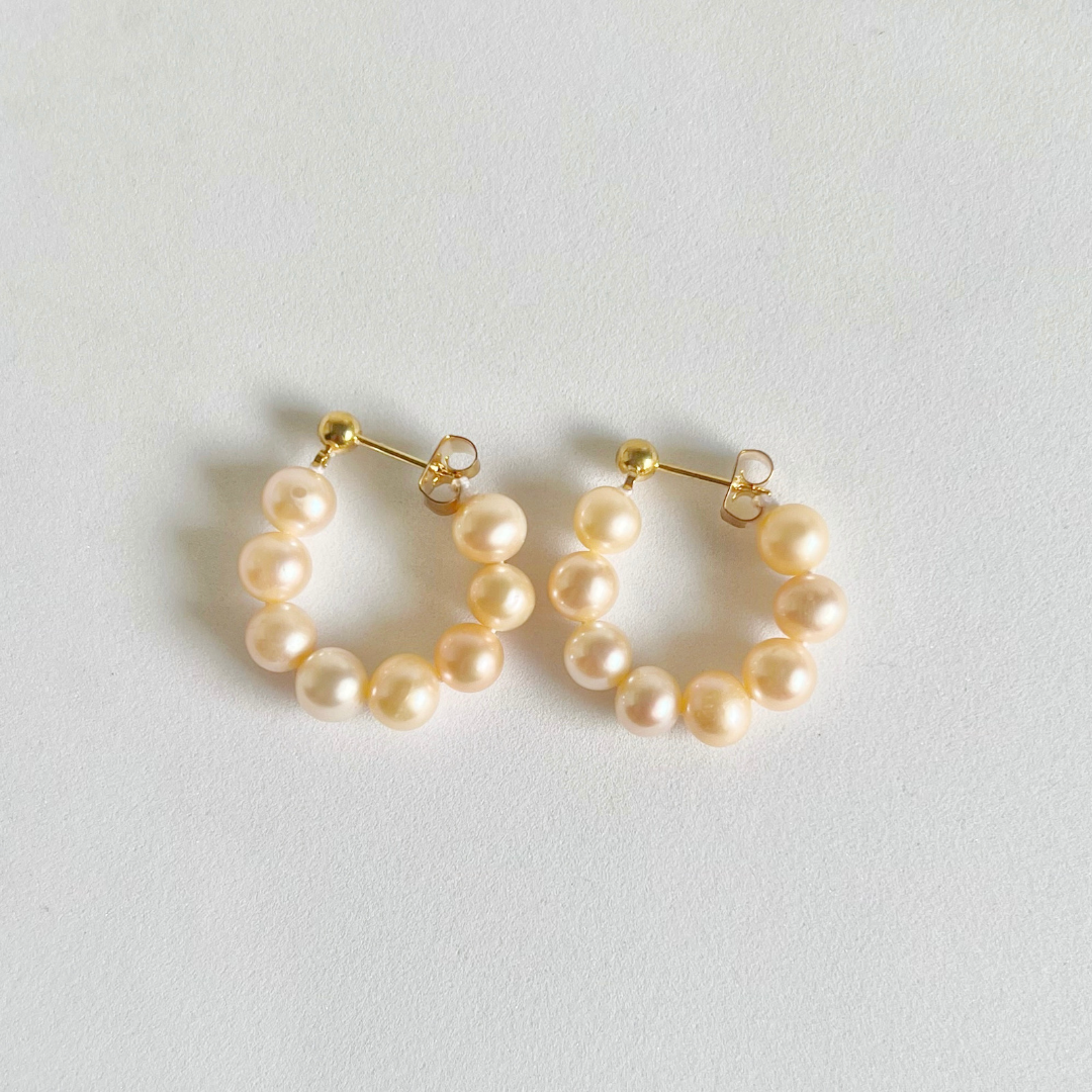Jehan Pearl Loop Earrings