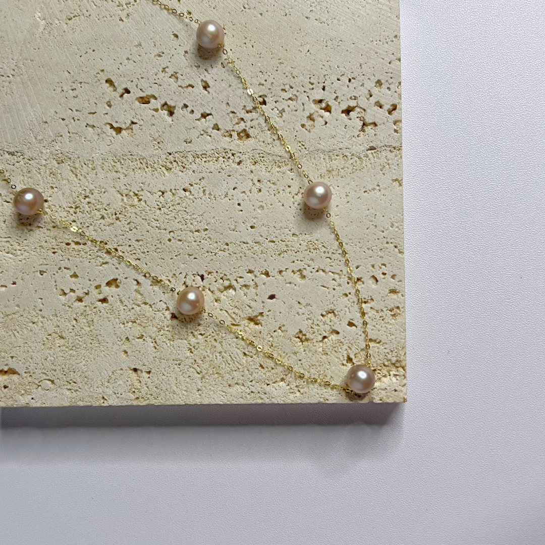 Violet 18K Station Necklace