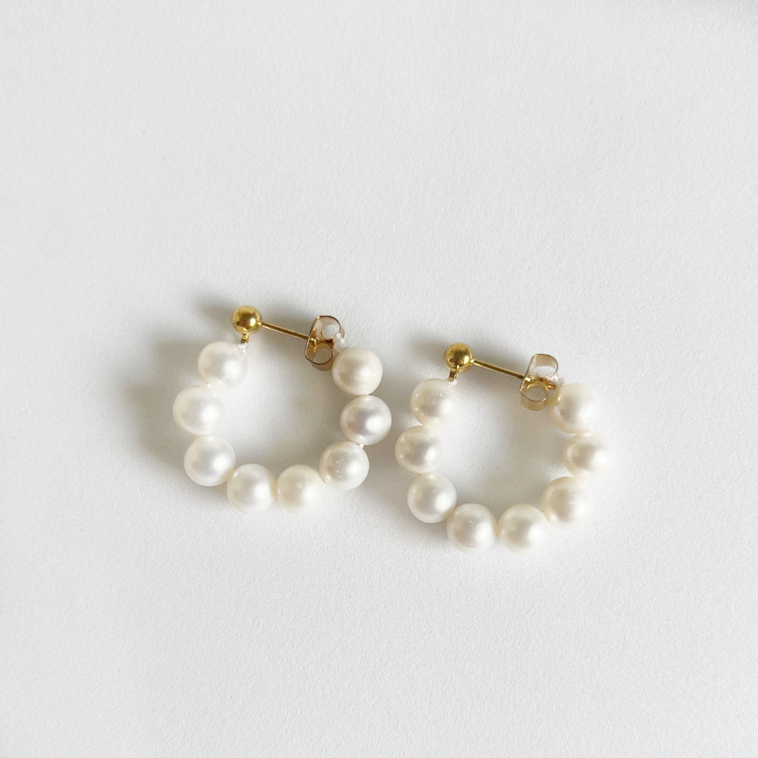Jehan Pearl Loop Earrings