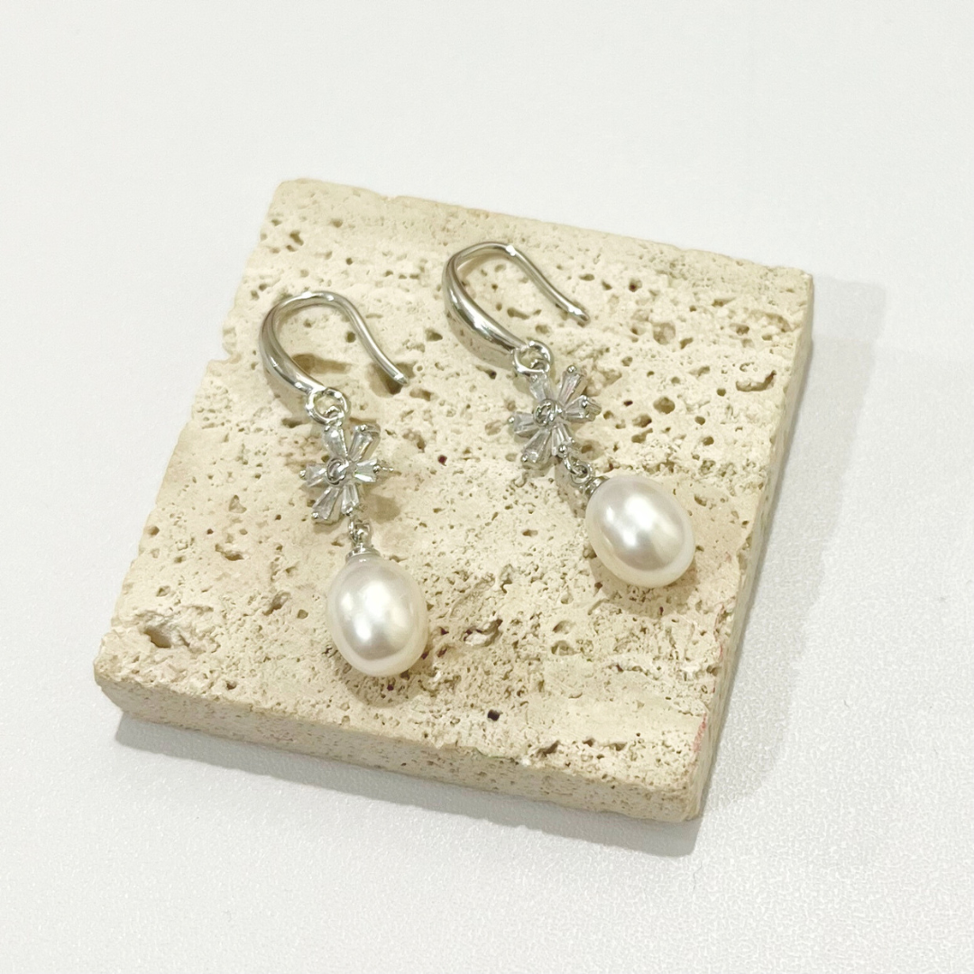 Zeina Pearl Dangle Earrings