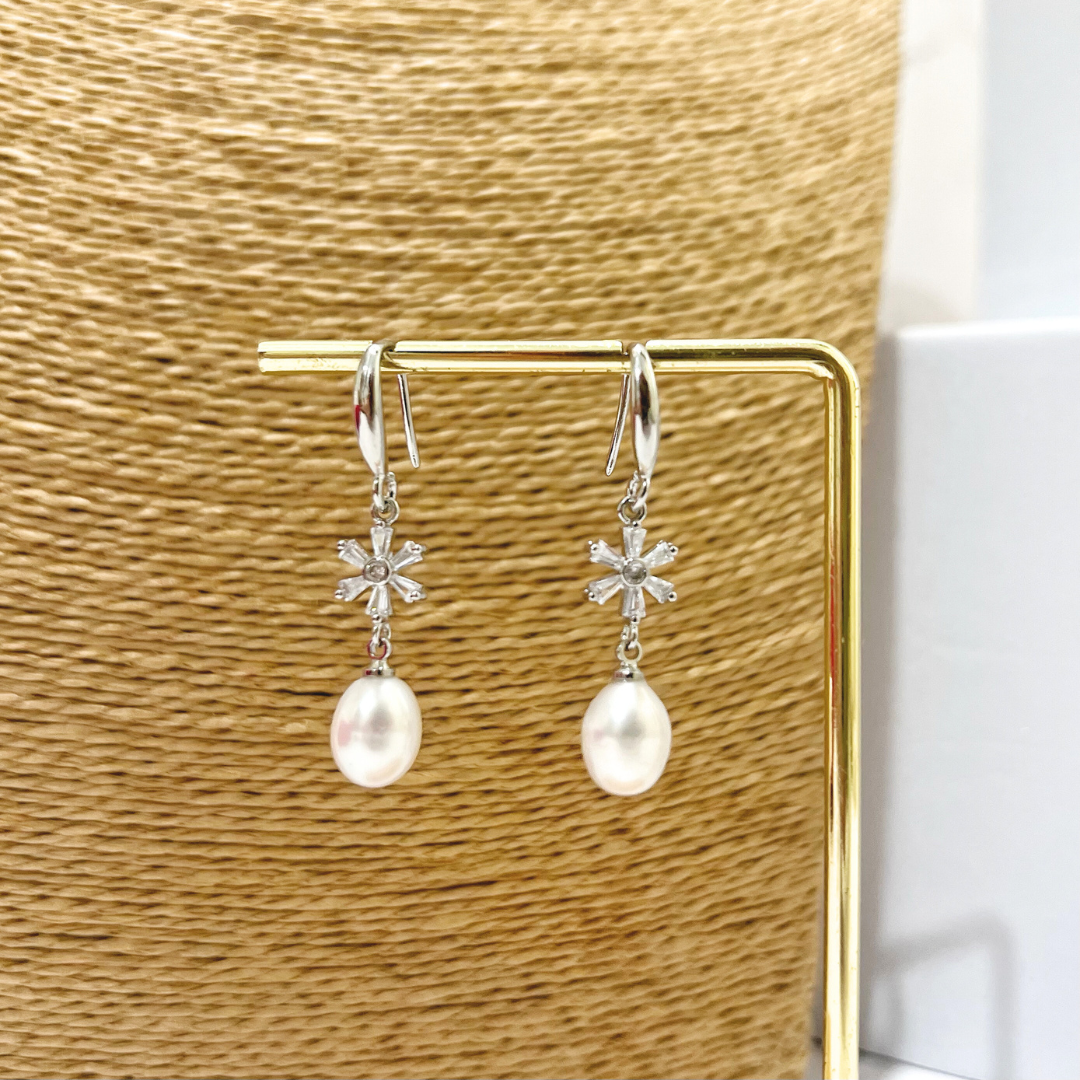 Zeina Pearl Dangle Earrings