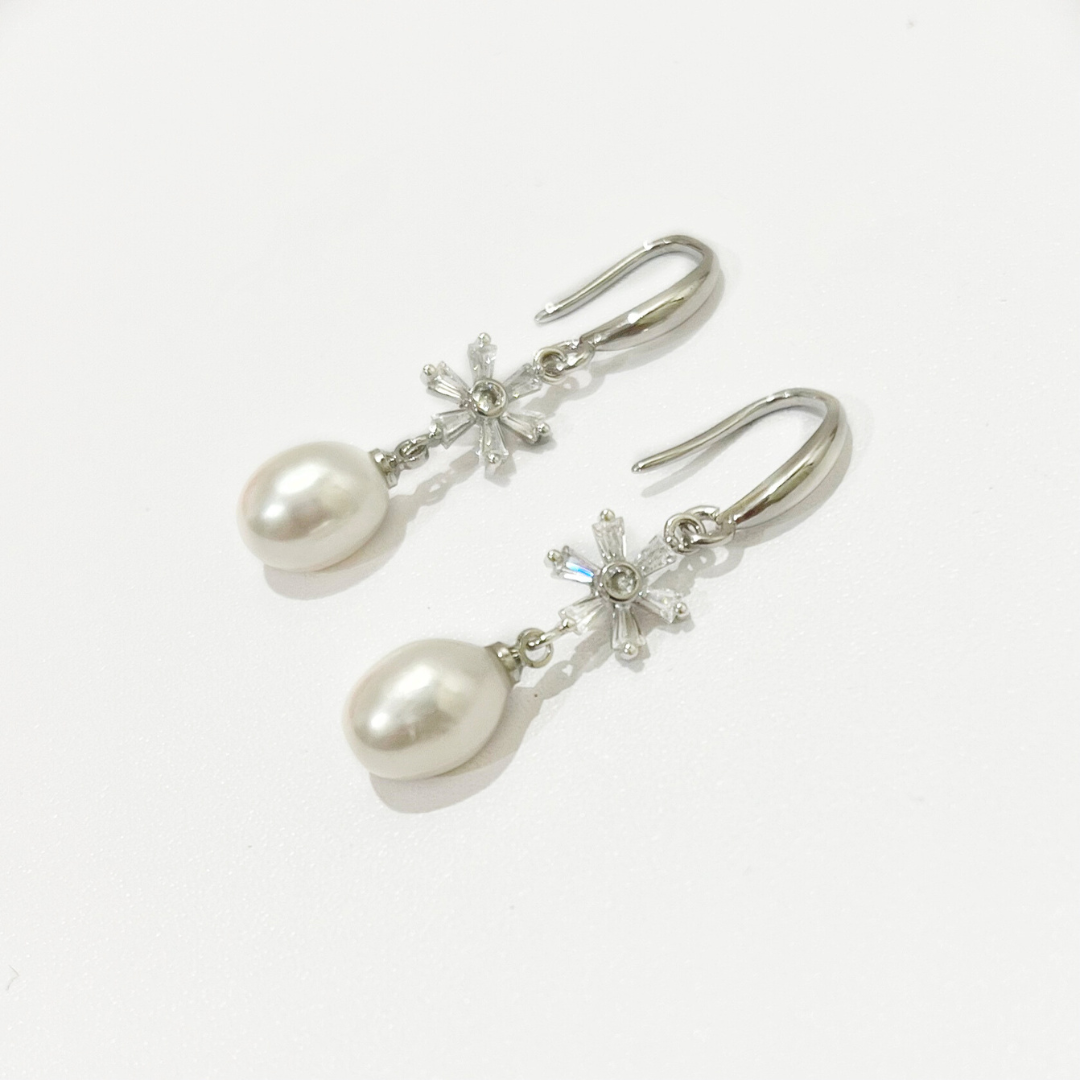 Zeina Pearl Dangle Earrings
