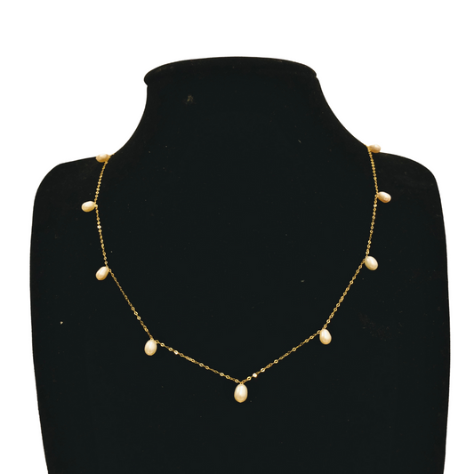 Aziza 18K Station Necklace