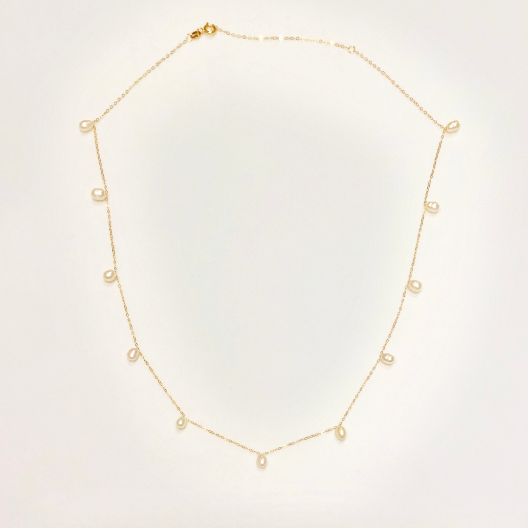 Aziza 18K Station Necklace