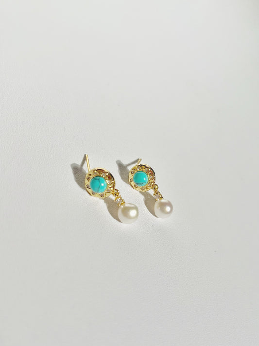 EOR0034 Dangle Pearl Earrings